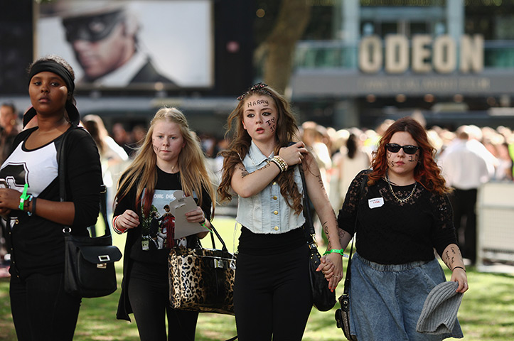 One Direction fans: Fans arrive to take their positions in Leicester Square 