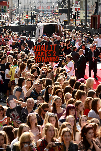 One Direction fans: Fans wait by the red carpet