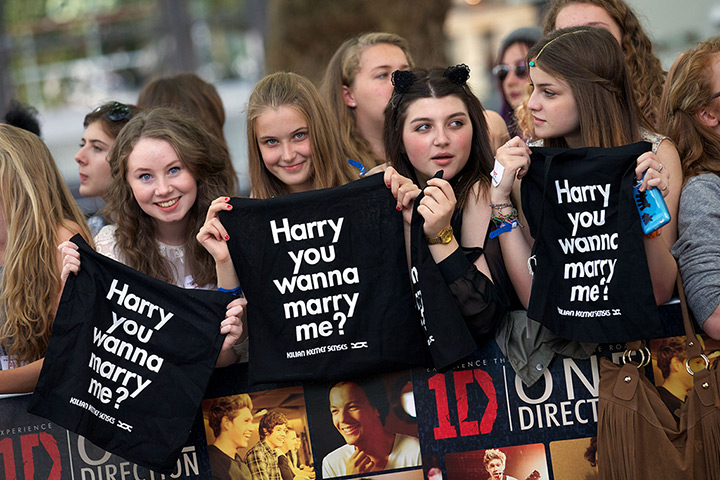 One Direction fans: The film, made by director Morgan Spurlock, shows the group in concert at L