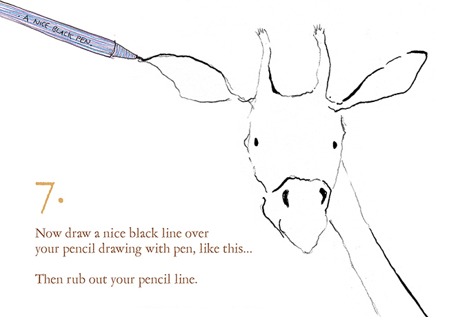 How to draw a giraffe: 7