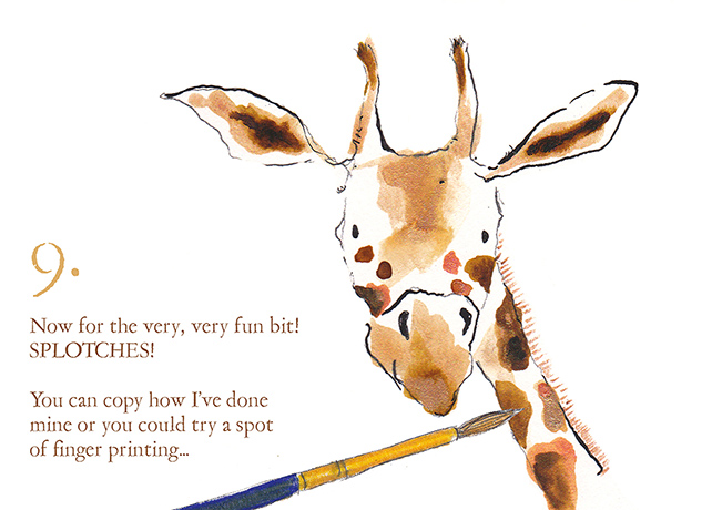 How to draw a giraffe: 9