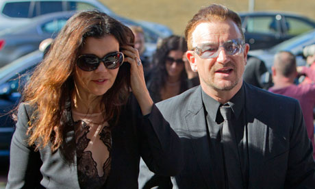 Bono at Seamus Heaney's funeral