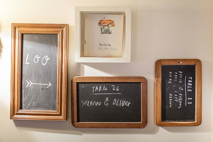 Framed blackboards on cre 002