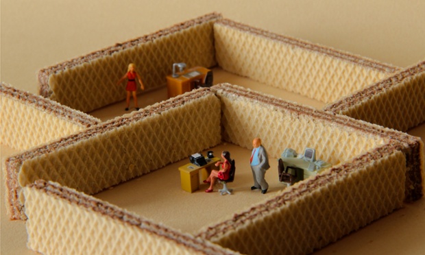 An office created with wafers