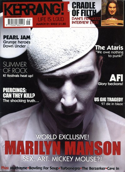 Kerrang covers: Kerrang Marilyn Manson
