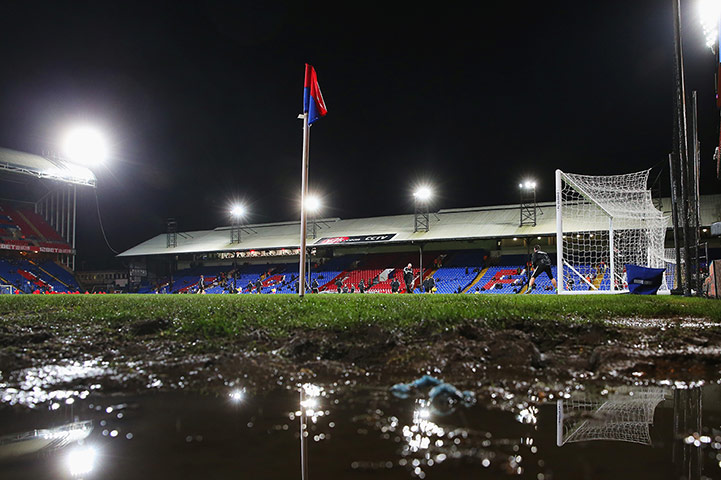 Tuesday's games: Boggy conditions pitchside at Selhurst Park 