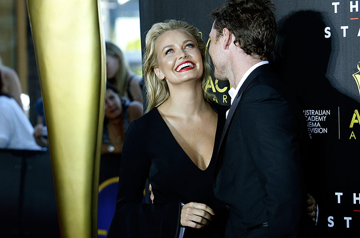 AACTA: Lara Bingle and Sam Worthington 