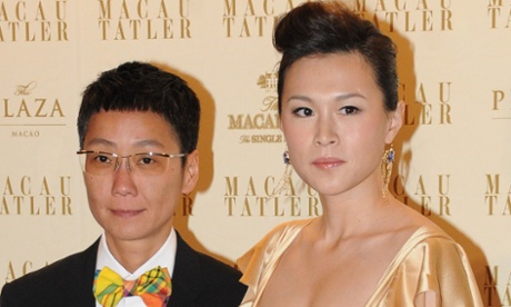 Gigi Chao, right, with her partner, Sean Eav.