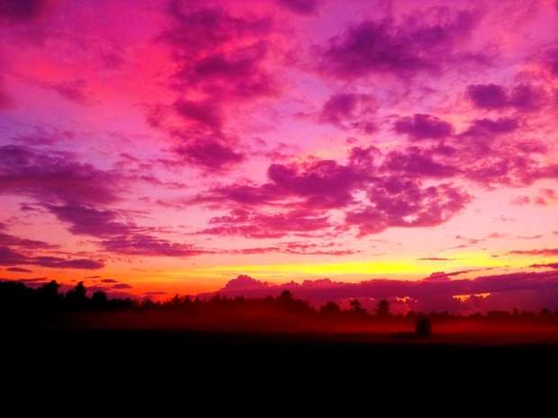 New Brunsick sunset after a violent storm near Maquapit lake