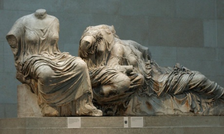Sections of the Parthenon marbles in London's British Museum.