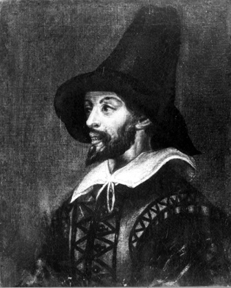 Portrait of Guy Fawkes done anonymously during his time in captivity when he was tortured before signing a confession.