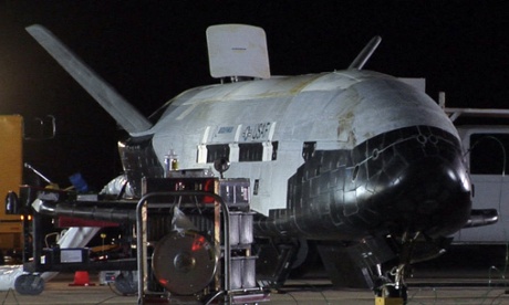 The US air force's first unmanned re-entry spacecraft landed at Vandenberg Air Force Base in California.