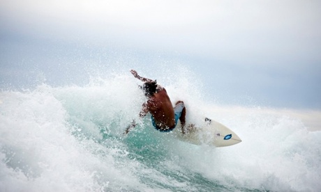 A surfer in Out in the Line-up