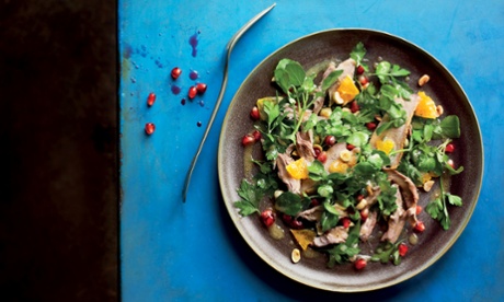 Salad of duck with orange and watercress