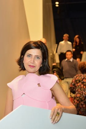 Moussavi at the opening of her new building for the Museum of Contemporary Art Cleveland, Ohio in 2012.