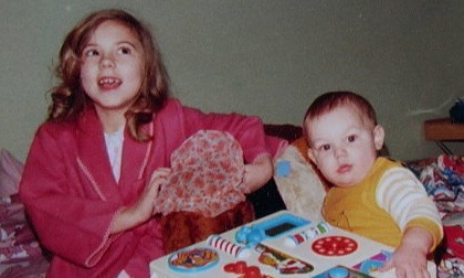 Melanie Chisholm with her young brother.