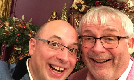 Christopher Biggins with his partner in their Christmas photo.