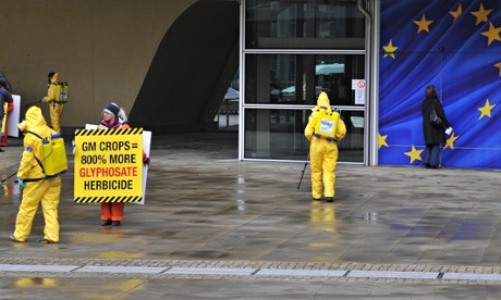 MDG : Genetically Modified, GM protest at EU Commission headquarters in Brussels