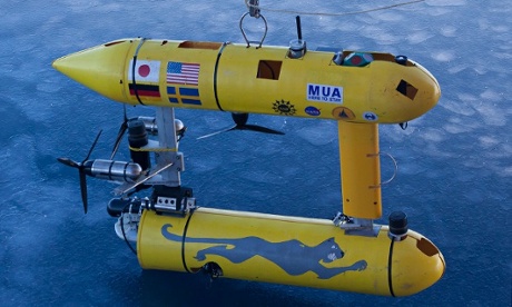 The Autonomous Underwater Vehicle (AUV) Puma in the East Antarctic Seato mesure sea ice.