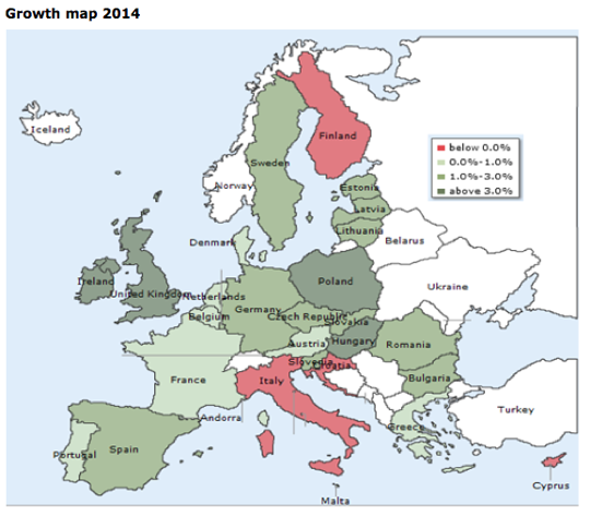 EU growth forecasts, autumn 2014