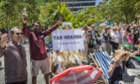 Micah Challenge, a global movement of Christian agencies, churches, groups and individuals hold a mock tax haven event in the Brisbane Central Business District November 8, 2014 in Brisbane, Australia.