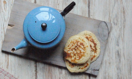 The pikelets are best served warm with a little salted butter and a soft-set jam, just as you might treat a crumpet.