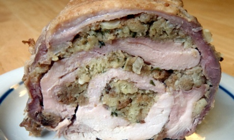 Open it up and turducken looks something like... this