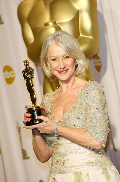 Helen Mirren: Helen Mirren with her Oscar