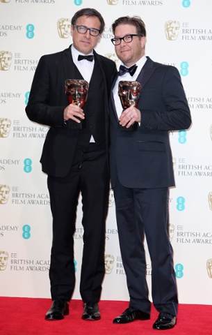 David O'Russell and Eric Warrensinger winners of the Original Screenplay award for 'American Hustle'.