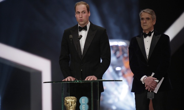 Ironing bored … Prince William and Jeremy Irons.