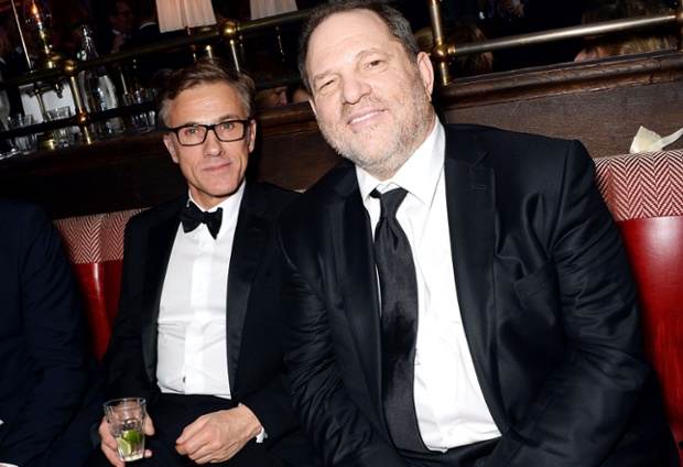 Christoph Waltz and Harvey Weinstein.