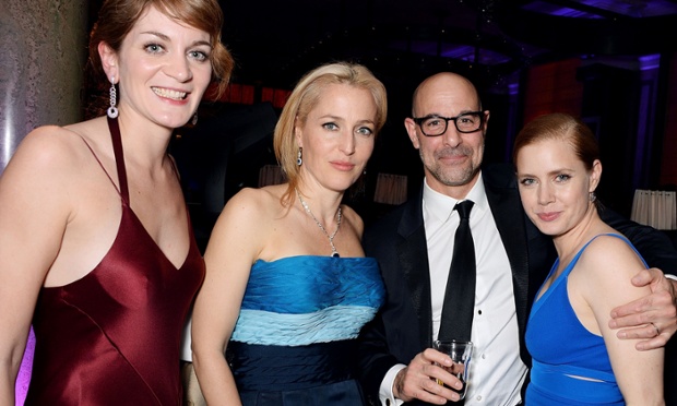 Felicity Blunt, Gillian Anderson, Stanley Tucci and Amy Adams at the Weinstein do