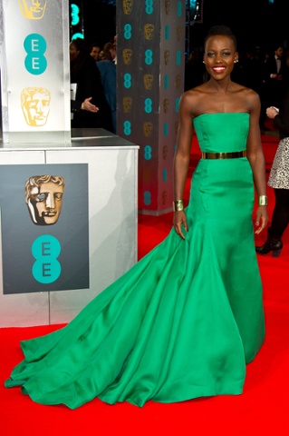 LONDON, ENGLAND - FEBRUARY 16:  Lupita Nyong'o attends the EE British Academy Film Awards 2014 at The Royal Opera House on February 16, 2014 in London, England.  (Photo by Mike Marsland/WireImage) Award|BAFTA|BAFTA Awards|Celebrities|Film|Lupita Nyong'o lupita14