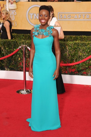 LOS ANGELES, CA- JANUARY 18: Actress Lupita Nyong'o arrives at the 20th Annual Screen Actors Guild Awards at The Shrine Auditorium on January 18, 2014 in Los Angeles, California.(Photo by Jeffrey Mayer/WireImage) Vertical|Actress|Lupita Nyong'o|Radio|USA|California|City Of Los Angeles|Movie|Award|Television Show|Arrival|Portrait|Film Industry|Fashion|Arts Culture and Entertainment|Headshot|Shrine Auditorium|Celebrities|Screen Actors Guild|Screen Actors Guild Awards|topics|topix|bestof|toppics|toppix|topics|topix|bestof|to lupita14