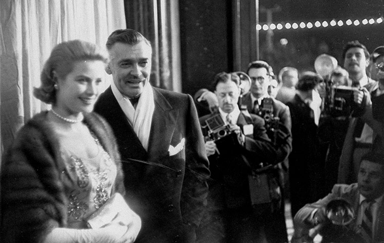 LIFE at the Oscars: Grace Kelly and Clark Gable arrive for the 1954 Academy Awards