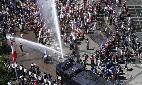 Water cannon was used on England fans during the Euro 2000 football tournament in Belgium