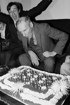 William Burroughs: fan of birthday cakes.