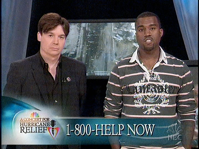 10 best: Kanye West and Mike Myers A Concert For Hurricane Relief