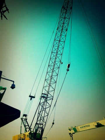 a crane in Santa Monica