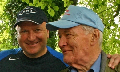A photo issued by the RMT of Bob Crow and Tony Benn together at the Tolpuddle martyrs' festival. Benn died this morning, three days after Crow's sudden death. Crow and Benn were two of the most prominent figures on the British left.
