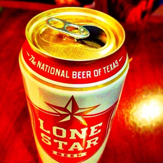 A pre gig Lone Star beer