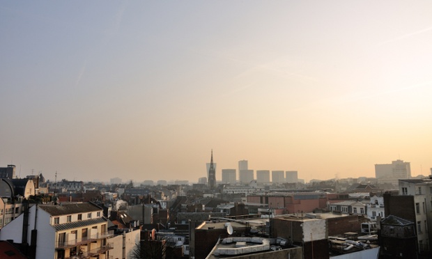 center of the northern France city of Lille as more than 30 departments in France are hit by maximum level pollution alerts 