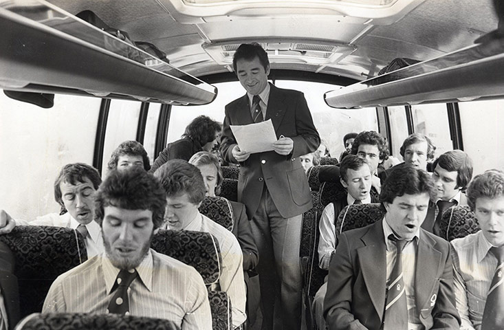 footballers singing: Brian Clough singalong