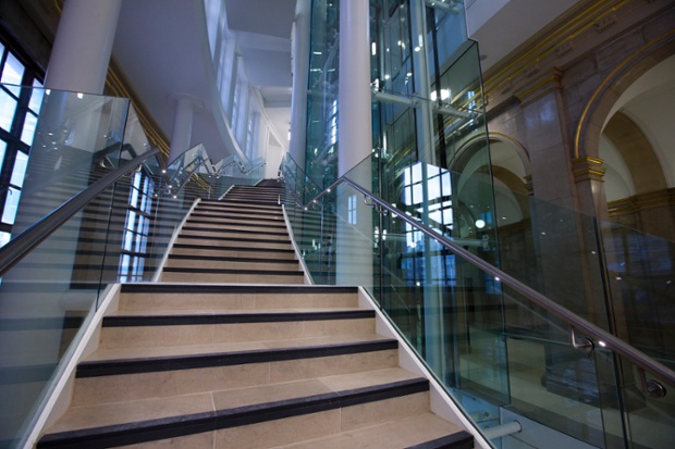 Staircase in the extension.