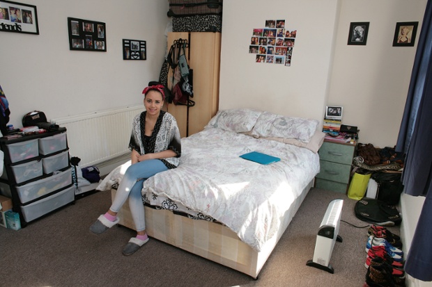 Lekhani Chirwa in her bedroom, in south London.