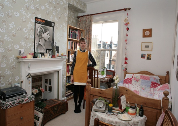 Dorothy Dunn in her bedroom in London.