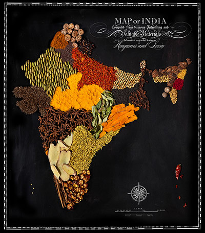 Food maps of the world: Food maps of the world India Spices