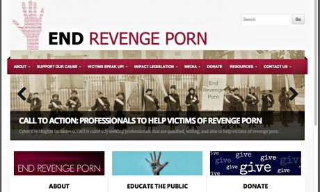 End Revenge Porn website homepage
