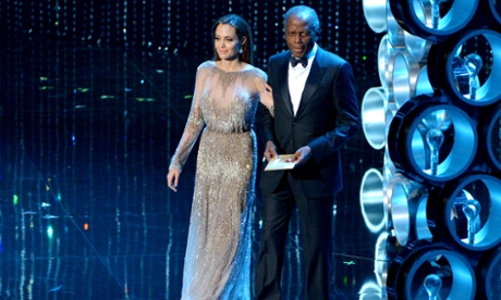 Angelina Jolie and Sidney Poitier take to the stage at the Dolby theatre