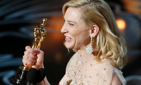 Cate Blanchett after winning the Oscar for best actress